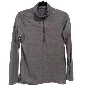 Travis Mathew Ladies Crestview 1/4 Zip Long Sleeve Gray Pullover Size S